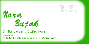 nora bujak business card