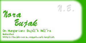 nora bujak business card